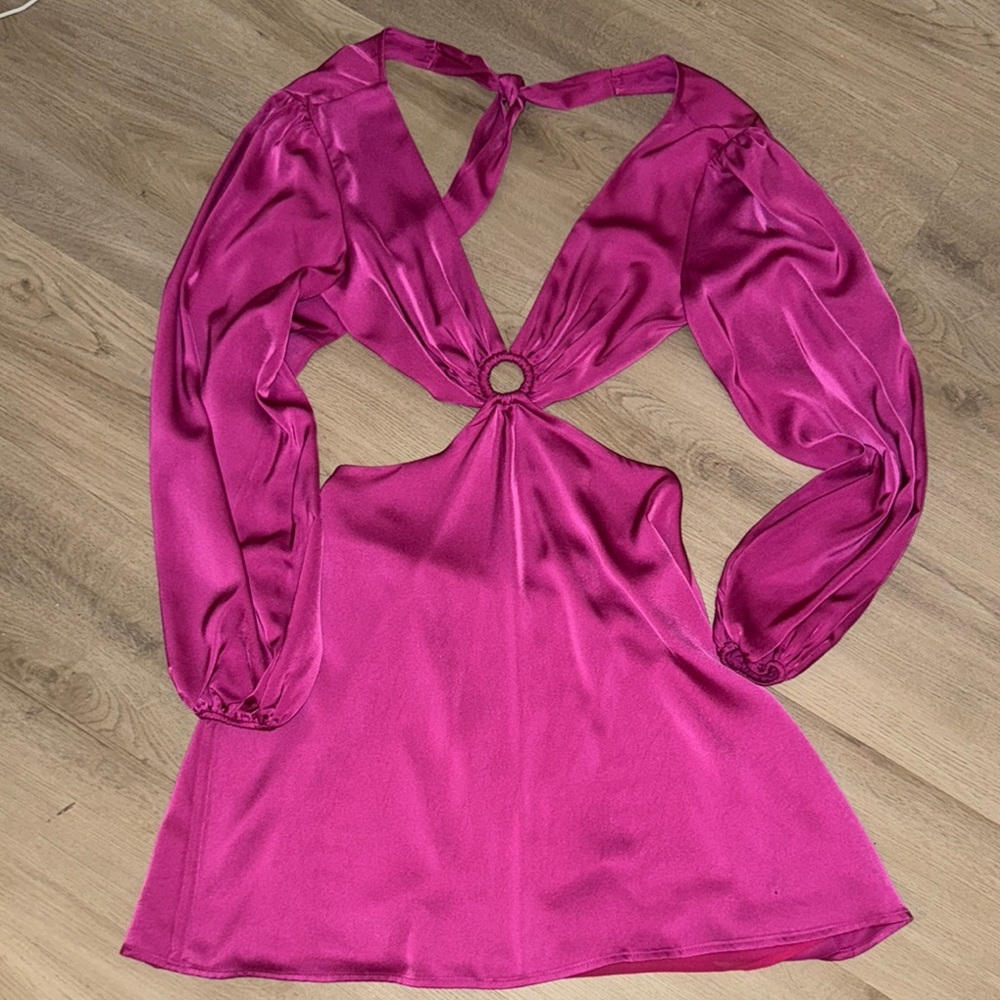 Elegant Pink Mini Dress